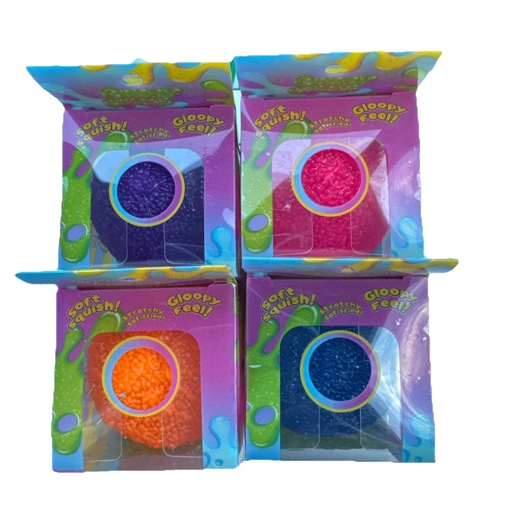 Gummy‎ Gumdrops Squishy   Set Of 4  Pink, Purple,orange And Blue